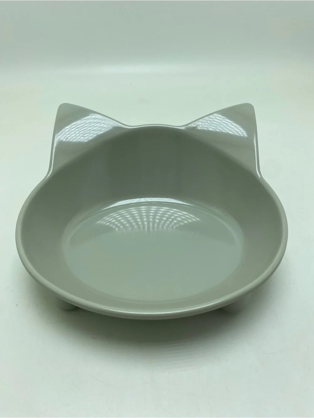 Gray Melamine Elevated Cat Dish